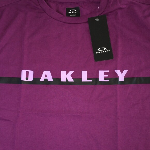 NWT MEN'S OAKLEY Hydrolix BARK SS TEE SHIRT Dark Purple SMALL - Picture 6 of 6